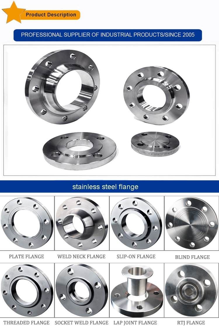 ISO9001 Manufacturer JIS/Ks B2220 Standard Sch/THK Welding Neck SUS201 304 316L Pipe Stainless Steel Flange